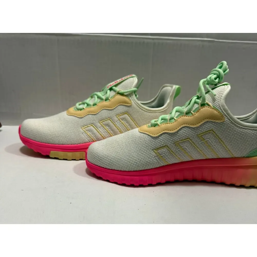 Adidas Kaptir Flow 2.0 Off White Wonder White Lucid Pink unisex 7-Y JR8090 New